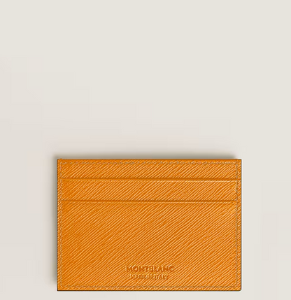 MONTBLANC CARD HOLDER 5CC IN SAFFRON SARTORIAL LEATHER