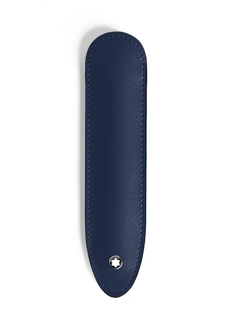 MONTBLANC 1-PEN SLEEVE IN INK BLUE MEISTERSTUCK LEATHER