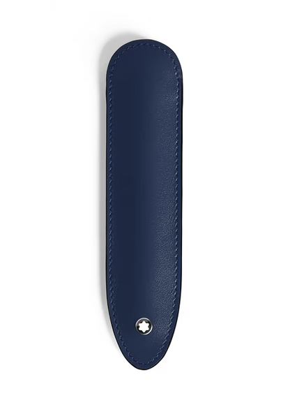 MONTBLANC 1-PEN SLEEVE IN INK BLUE MEISTERSTUCK LEATHER
