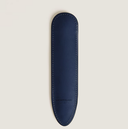 MONTBLANC 1-PEN SLEEVE IN INK BLUE MEISTERSTUCK LEATHER