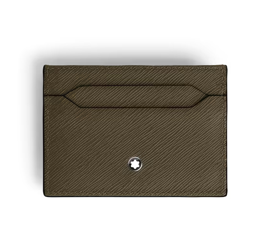 MONTBLANC CARD HOLDER 5CC IN KHAKI SARTORIAL LEATHER