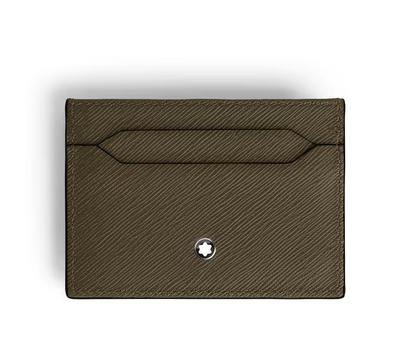 MONTBLANC CARD HOLDER 5CC IN KHAKI SARTORIAL LEATHER