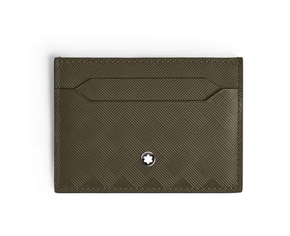 MONTBLANC CARD HOLDER 5CC IN KHAKI EXTREME LEATHER