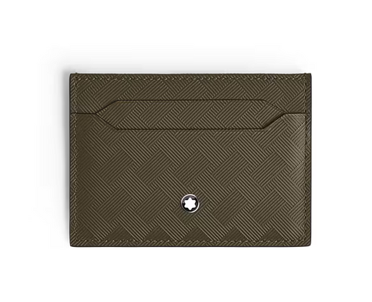 MONTBLANC CARD HOLDER 5CC IN KHAKI EXTREME LEATHER