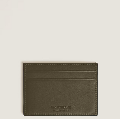 MONTBLANC CARD HOLDER 5CC IN KHAKI EXTREME LEATHER