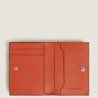 MONTBLANC MINI WALLET 4CC IN TANGERINE SARTORIAL LEATHER