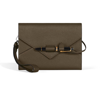 MONTBLANC ENVELOPE MEDIUM NOTEBOOK HOLDER IN KHAKI