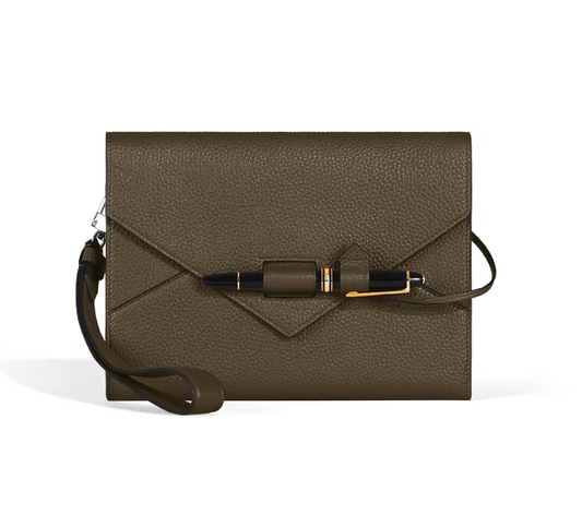 MONTBLANC ENVELOPE MEDIUM NOTEBOOK HOLDER IN KHAKI
