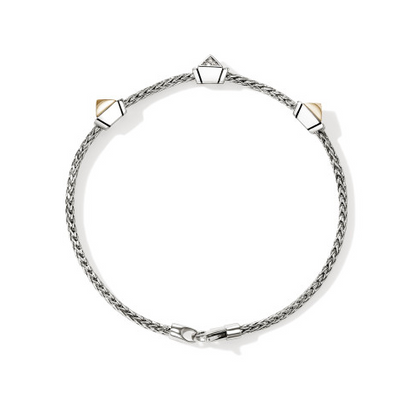SS/14KY ICON STUD DIAMOND BRACELET