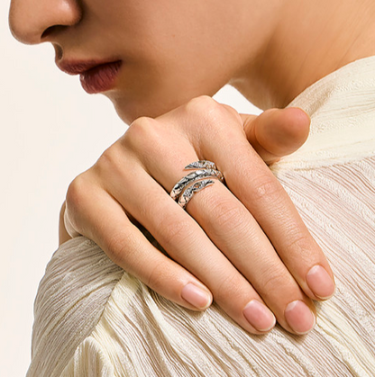 SS NAGA WIDE DIAMOND RING