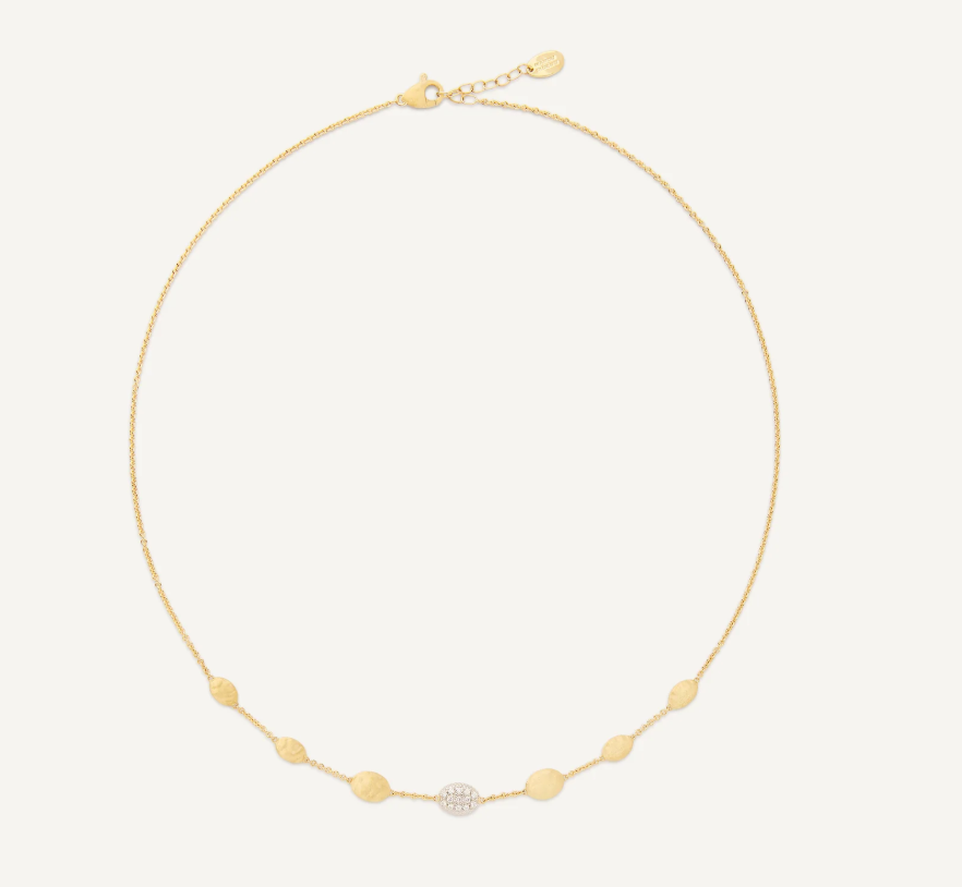 MARCO BICEGO 18KY SIVIGLIA STATION NECKLACE WITH DIAMONDS