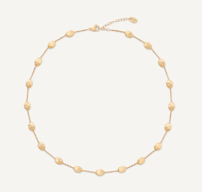 MARCO BICEGO 18KY BEAN ADJUSTABLE NECKLACE, MEDIUM