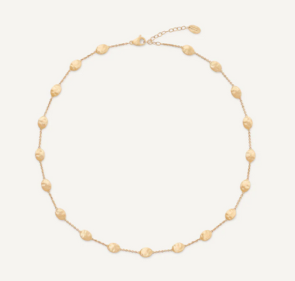 MARCO BICEGO 18KY BEAN ADJUSTABLE NECKLACE, MEDIUM