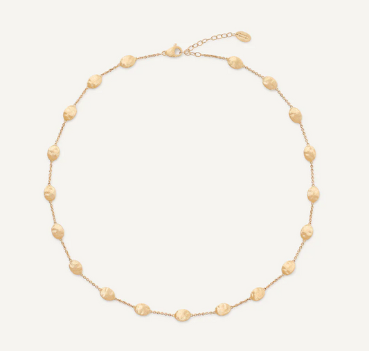 MARCO BICEGO 18KY BEAN ADJUSTABLE NECKLACE, MEDIUM