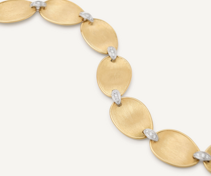 MARCO BICEGO 18KY LUNARIA COLLAR NECKLACE WITH DIAMOND ACCENTS