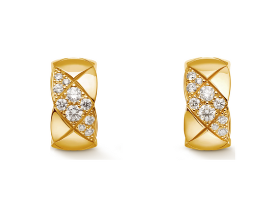 CHANEL COCO CRUSH EARRINGS, QUILTED MOTIF