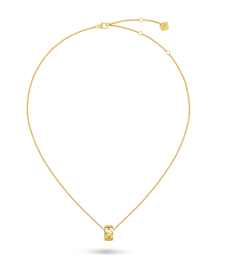CHANEL COCO CRUSH NECKLACE, QUILTED MOTIF LARGE VERSION