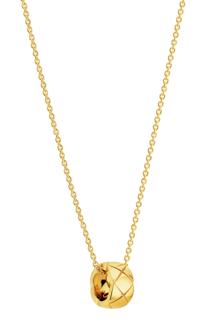 CHANEL COCO CRUSH NECKLACE, QUILTED MOTIF LARGE VERSION