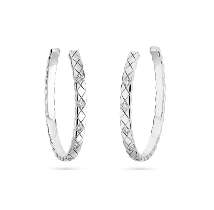 CHANEL COCO CRUSH HOOPS, QUILTED MOTIF LARGE VERSION