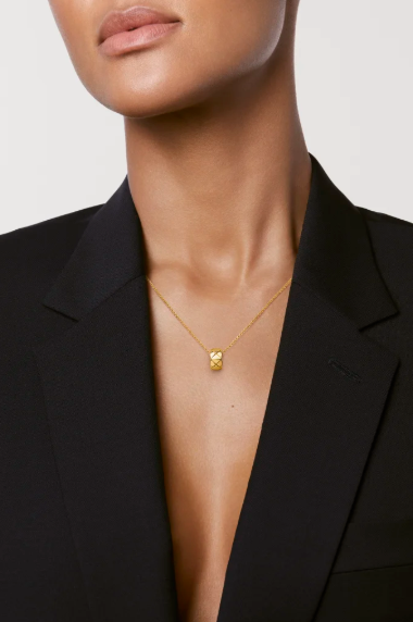 CHANEL COCO CRUSH NECKLACE, QUILTED MOTIF LARGE VERSION