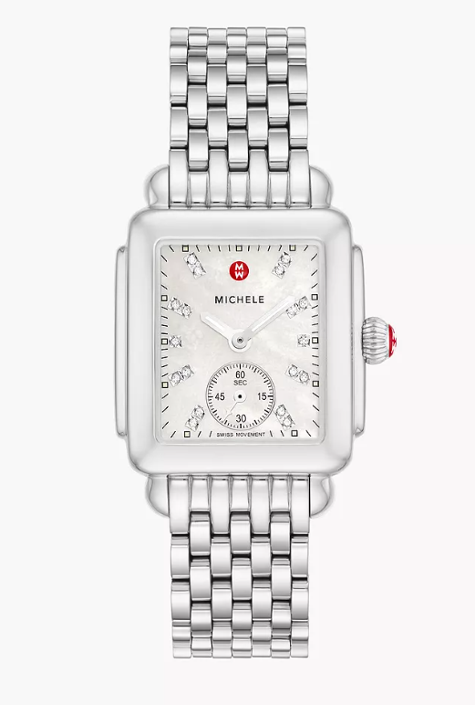 DECO MID STAINLESS DIAMOND DIAL WATCH
