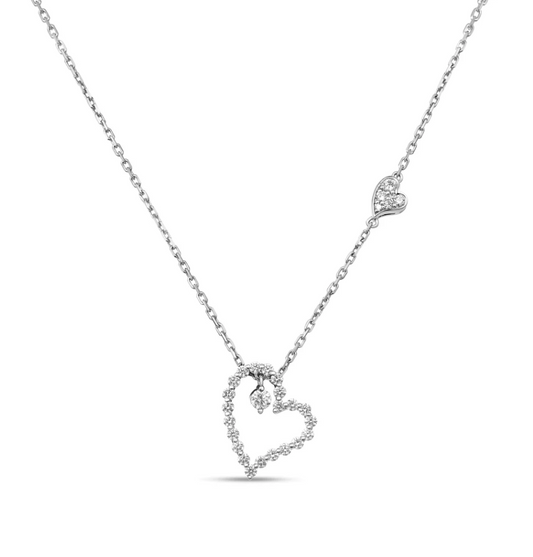DIAMOND PRINCESS HEART NECKLACE