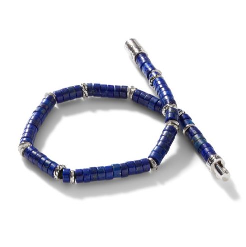 Heishi Bracelet, Sterling Silver, Hardstones, 4MM
