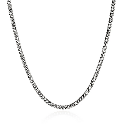 Curb Chain Necklace, Sterling Silver, 3.9MM