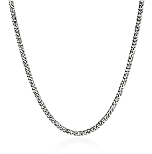 Curb Chain Necklace, Sterling Silver, 3.9MM
