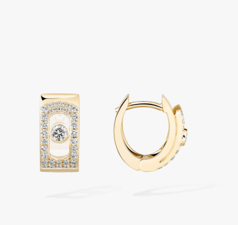 MESSIKA MOVE NOA PAVE HOOP EARRINGS