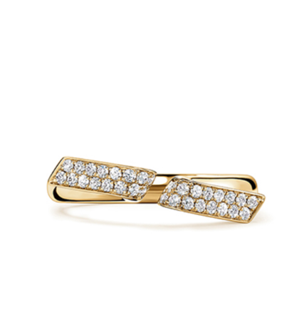 HEARTS ON FIRE 18KY INSIDE/OUT DIAMOND FLIP OPEN RING