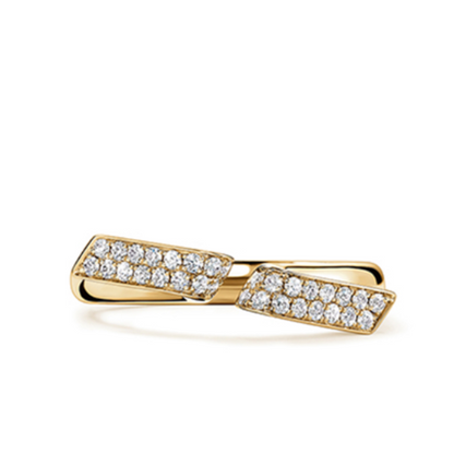 HEARTS ON FIRE 18KY INSIDE/OUT DIAMOND FLIP OPEN RING