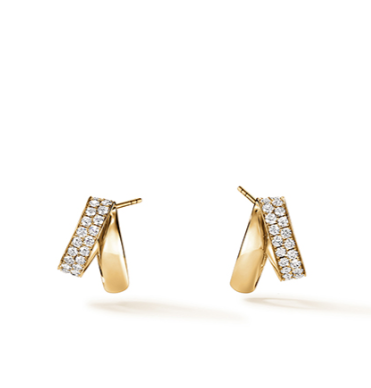 HEARTS ON FIRE 18KY INSIDE/OUT DIAMOND FLIP EARRINGS
