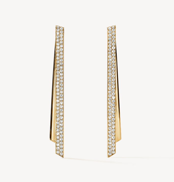 HEARTS ON FIRE 18KY INSIDE/OUT DIAMOND STILETTO FLIP EARRINGS