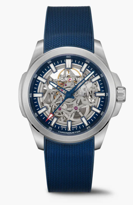 42MM SS INDEPENDENCE BLUE SKELETON