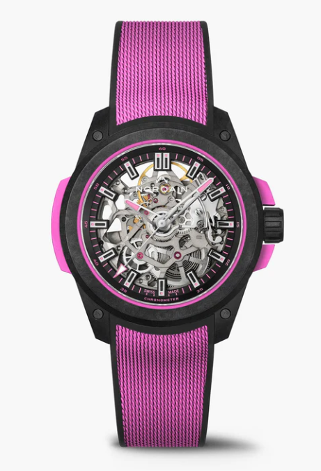 39MM WILD ONE SKELETON HYPER PINK