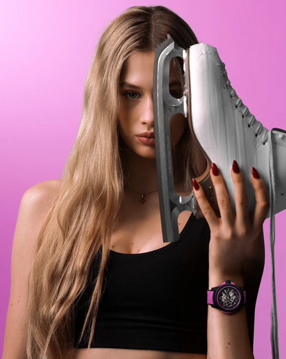 39MM WILD ONE SKELETON HYPER PINK