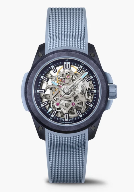 39MM WILD ONE SKELETON PURPLE ICE BLUE