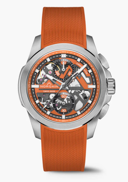 42MM SS INDEPENDENCE SKELETON CHRONO ORANGE