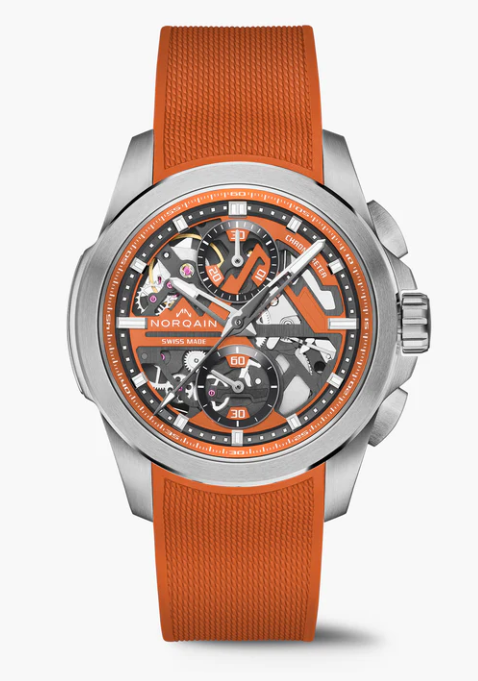 42MM SS INDEPENDENCE SKELETON CHRONO ORANGE