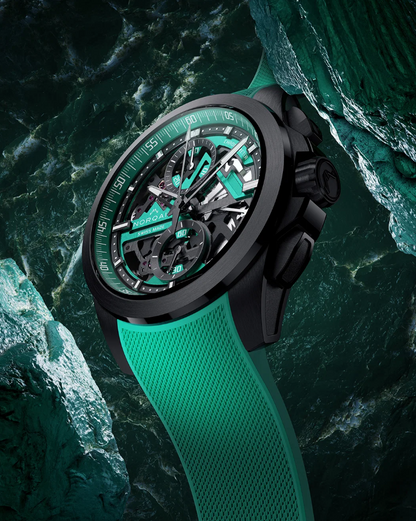 42MM DLC INDEPENDENCE SKELETON CHRONO JADE LIMITED EDITION