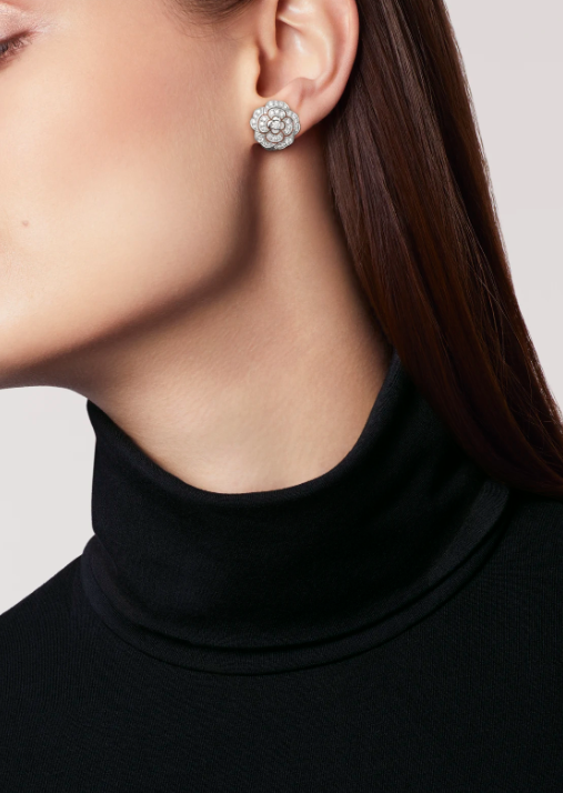 CHANEL BOUTON DE CAMELIA EARRINGS