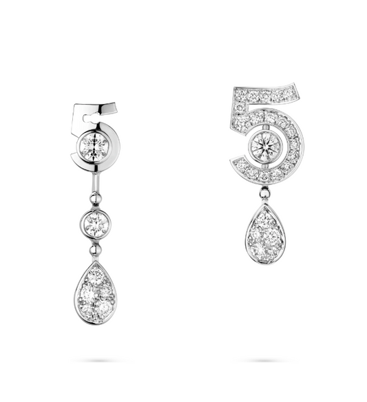 CHANEL ETERNAL NO. 5 ASYMMETRICAL TRANSFORMABLE EARRINGS
