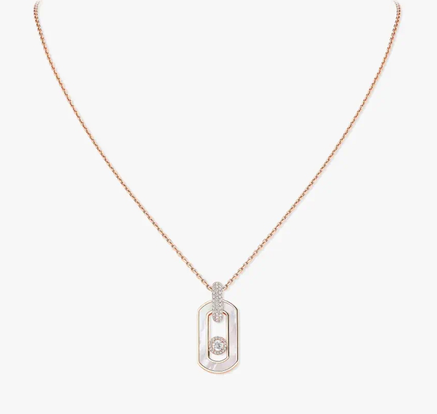 MESSIKA 18KP SO MOVE WHITE MOTHER OF PEARL NECKLACE