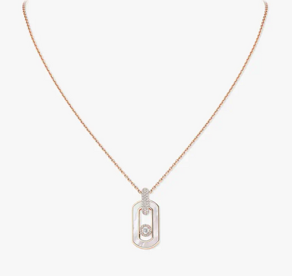 MESSIKA 18KP SO MOVE WHITE MOTHER OF PEARL NECKLACE