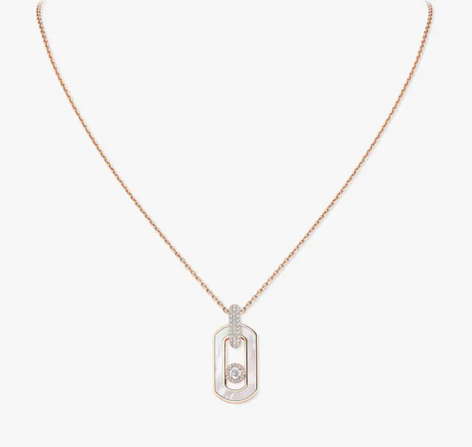 MESSIKA 18KP SO MOVE WHITE MOTHER OF PEARL NECKLACE