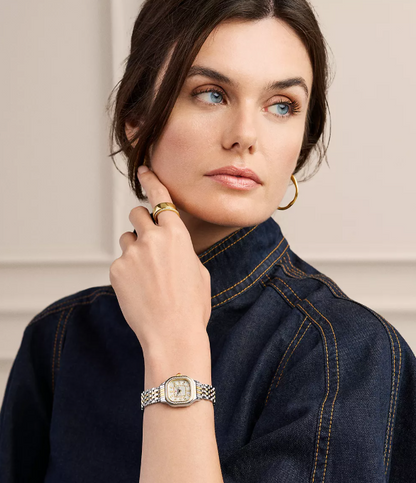 SS/18K GOLD PLATED MEGGIE MINI DIAMOND WATCH