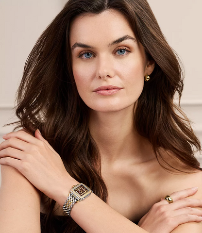 31MM SS/18K GOLD-PLATED DECO MADISON MID DIAMOND WATCH