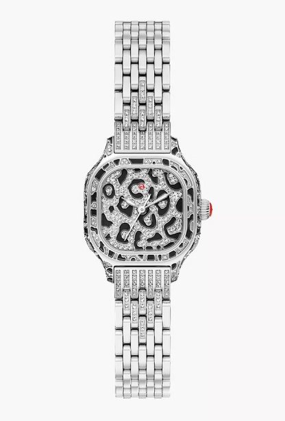 25MM SS MEGGIE MINI DIAMOND LEOPARD PRINT WATCH LIMITED EDITION