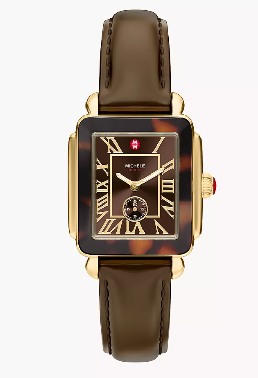 31MM SS DECO SPORT MID TORT BROWN LEATHER WATCH
